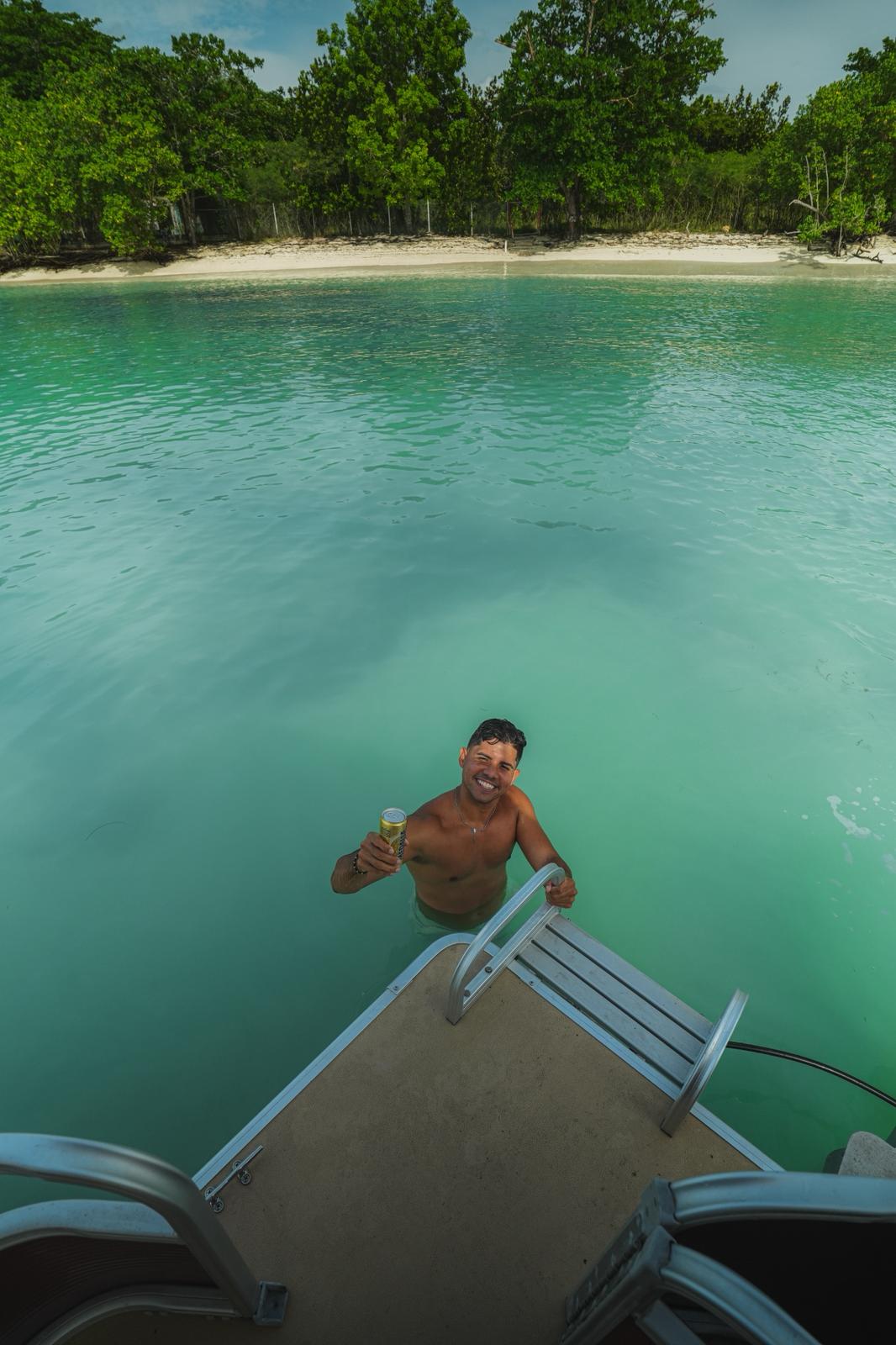 Sunset cruise on turquoise waters near Cabo Rojo